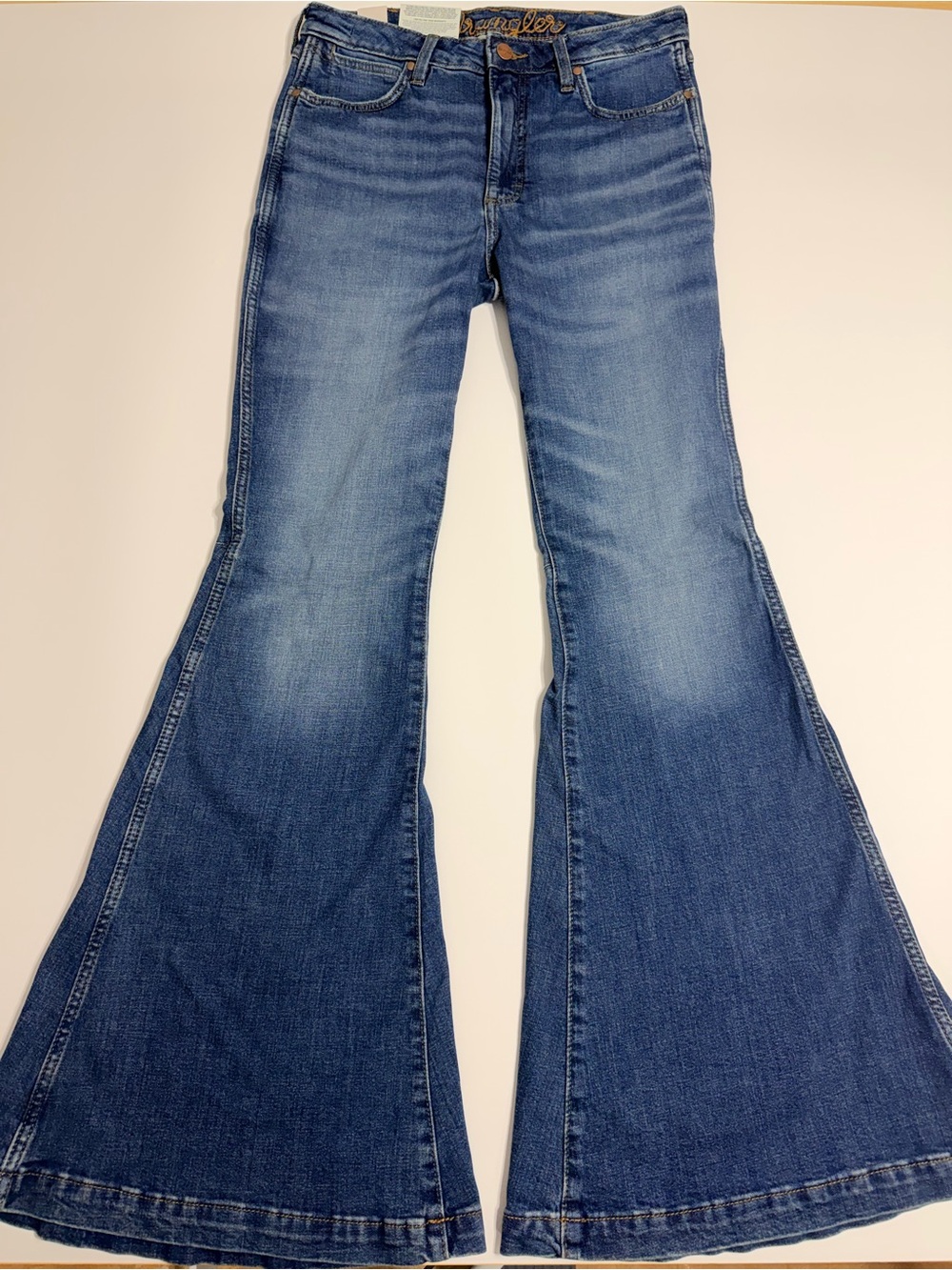 Wrangler Retro Green Jean Trumpet Flare Jeans 30x36 Tall Paige Western NWT - Picture 2 of 16